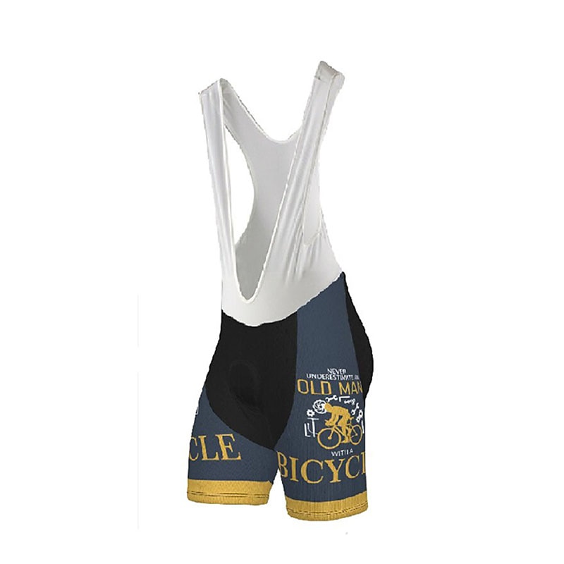 Men's Cycling Jersey with Bib Shorts Short Sleeve Mountain Bike MTB Road Bike Cycling Dark Navy Blue Gear Bike Clothing Suit 3D Pad Breathable Quick Dry Back Pocket Polyester Spandex Sports Letter4