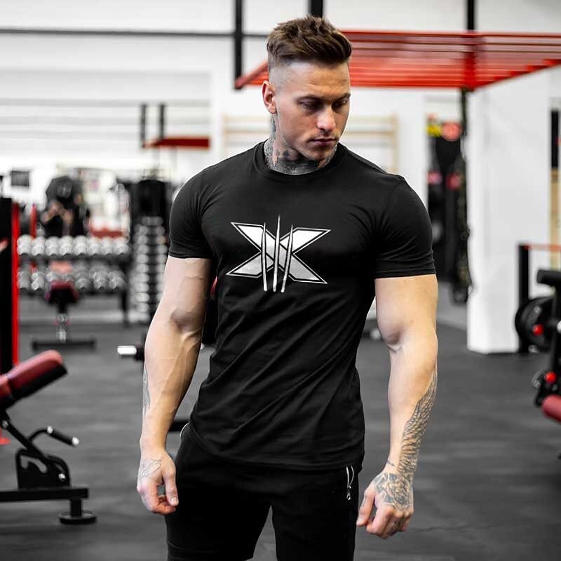 Mens Athletic Gym Workout Short Sleeve Graphic T-Shirt3