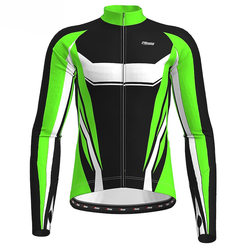 Men's Cycling Jacket Cycling Jersey Graphic Geometric Patterned Long Sleeve Bike Jacket Jersey Top with 3 Rear Pockets Mountain Bike MTB Road Bike Cycling Thermal Warm Warm Quick Dry Breathability2