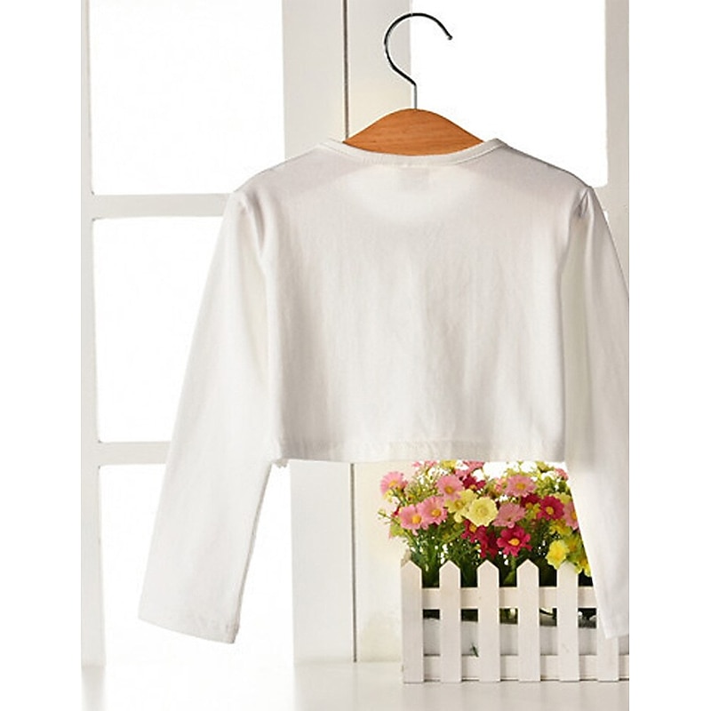 Girls' 3D Solid Colored Jacket & Coat Long Sleeve Summer Spring Fall Basic Kids Daily Regular Fit3