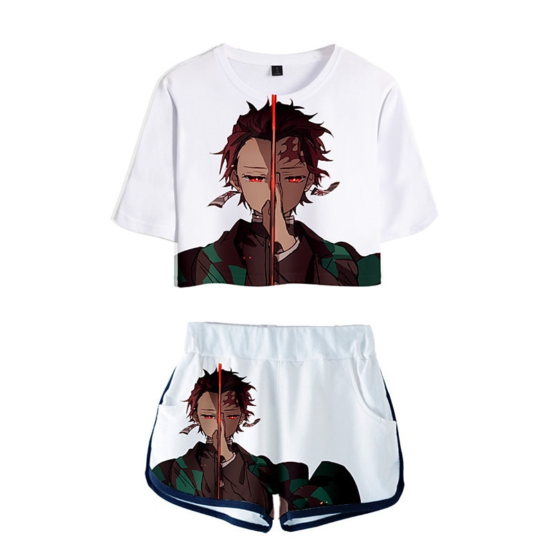 Kamado Nezuko Tomioka Giyuu Kamado Tanjirou Outfits Anime Cartoon Anime Harajuku Graphic Kawaii For Women's Adults' Back To School 3D Print4