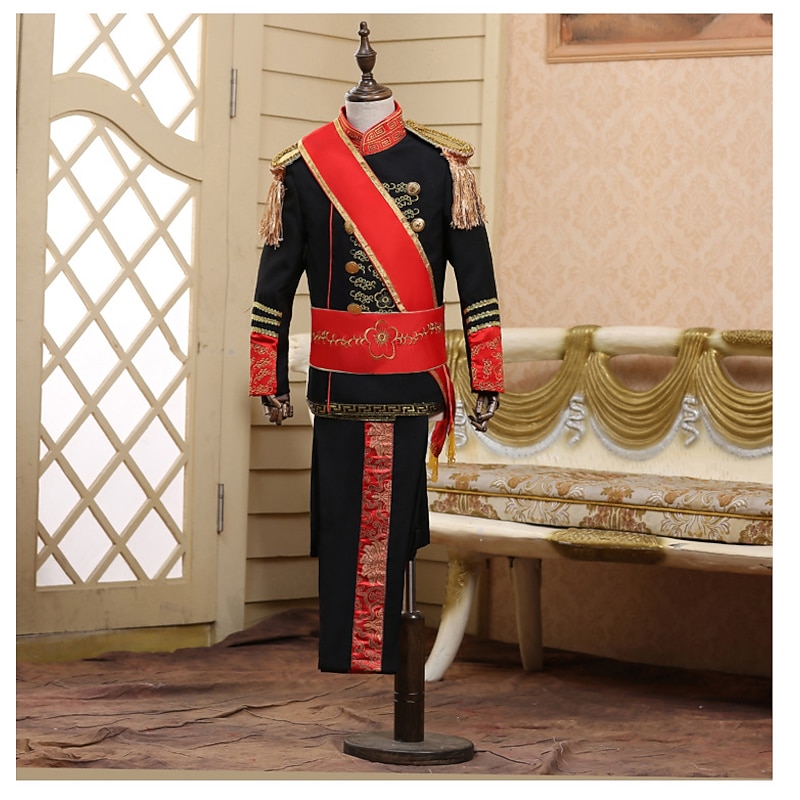 Prince Aristocrat Retro Vintage Rococo Medieval 18th Century Coat Party Costume Boys Kid's Costume Vintage Cosplay Long Sleeve Coat World Book Day Costumes4