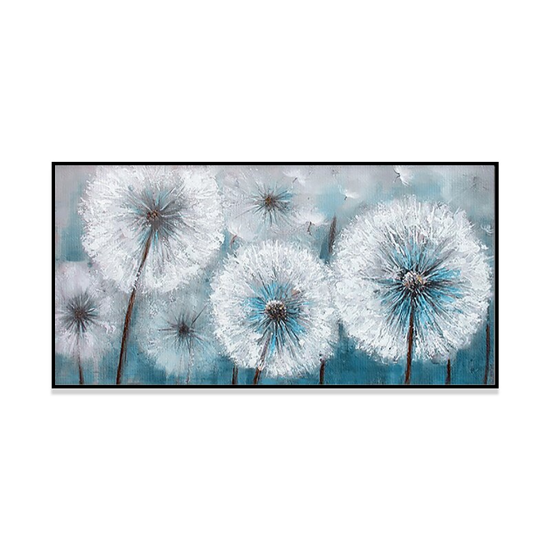 Handmade Oil Painting Canvas Wall Art Decoration Modern Floral Dandelion Edelweiss for Home Decor Rolled Frameless Unstretched Painting3