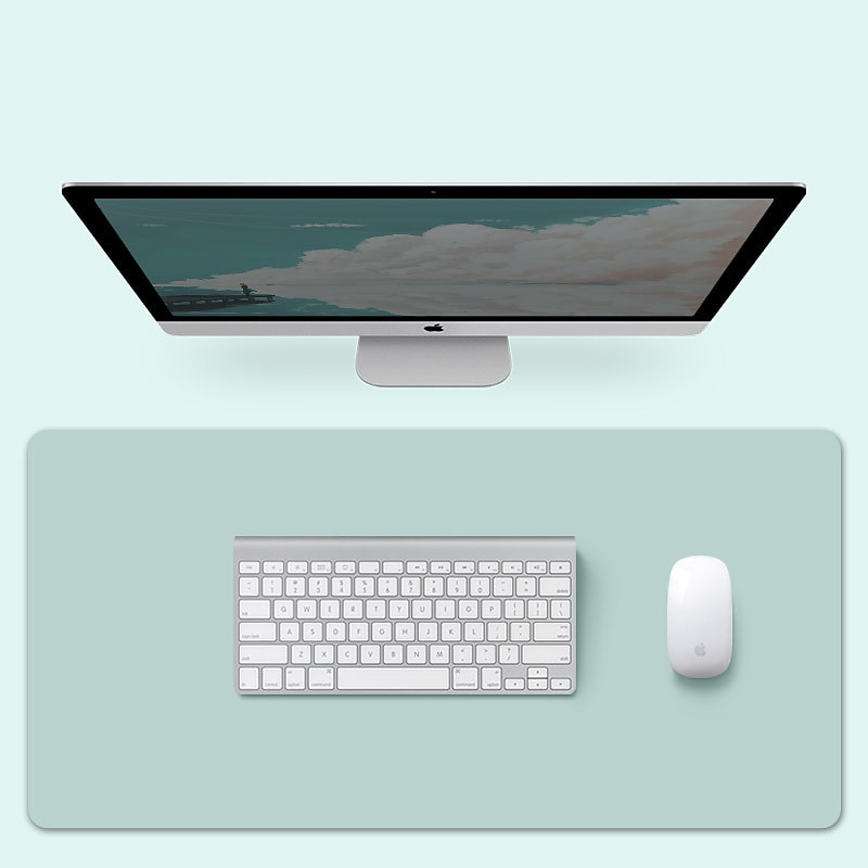 Basic Mouse Pad 35.4*17.7*0.08 inch Non-Slip Waterproof Leather Mousepad for Computers Laptop PC Office Home Gaming