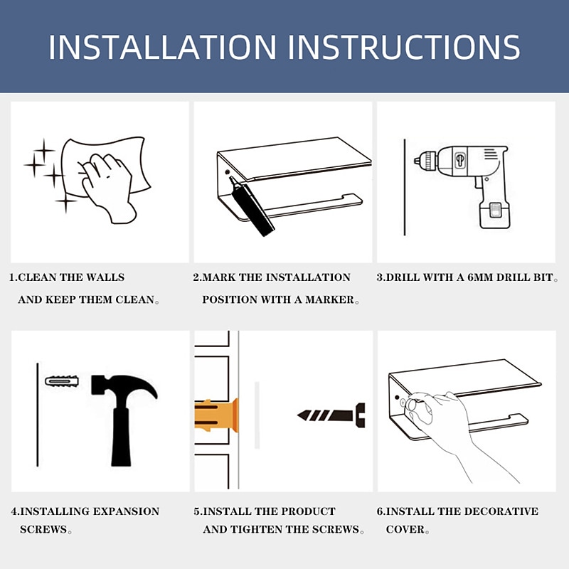 Retro Toilet Paper Holder Mobile Phone Storage Shelf Holder Wall Mounted Rack Toiletpaper holder Bathroom Decor Organization and Storage Toilet Paper Holder Toilet Paper Holder Stand2