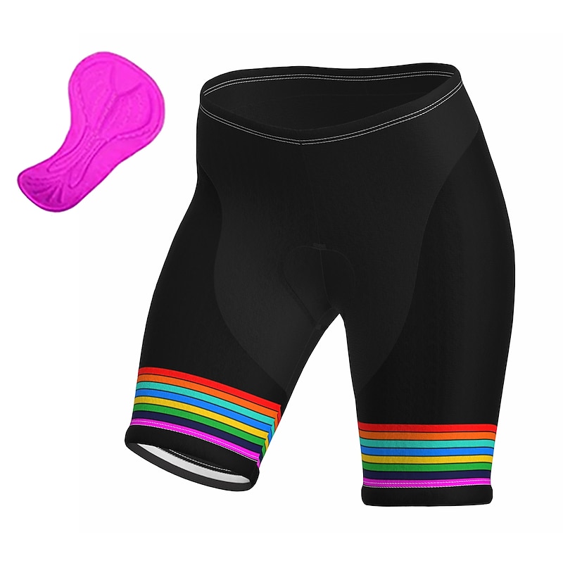 Women's Stripes Cycling Road Shorts Bike Shorts Cycling Padded Shorts Bike Padded Shorts / Chamois Mountain Bike MTB Road Bike Cycling Sports 3D Pad Cycling Quick Dry Moisture Wicking Black Yellow4