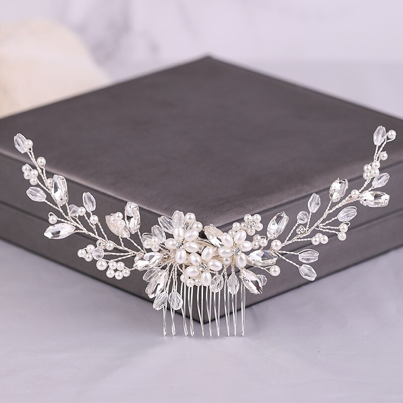 Hair Combs Headdress Hair Accessory Imitation Pearl Rhinestone Wedding Party / Evening Wedding Bridal With Faux Pearl Crystals / Rhinestones Headpiece Headwear2