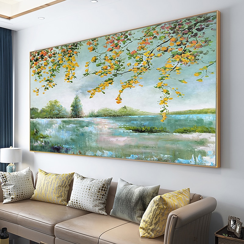 Mintura Handmade Oil Painting On Canvas Wall Art Decoration Modern Abstract Landscape Picture For Home Decor Rolled Frameless Unstretched Painting2