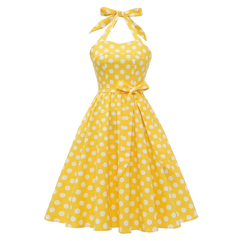 50s A-Line Dress Retro Vintage 1950s Cocktail Dress Dailywear Dress Party Costume Flare Dress Women's Costume Vintage Cosplay Party / Evening Dress2