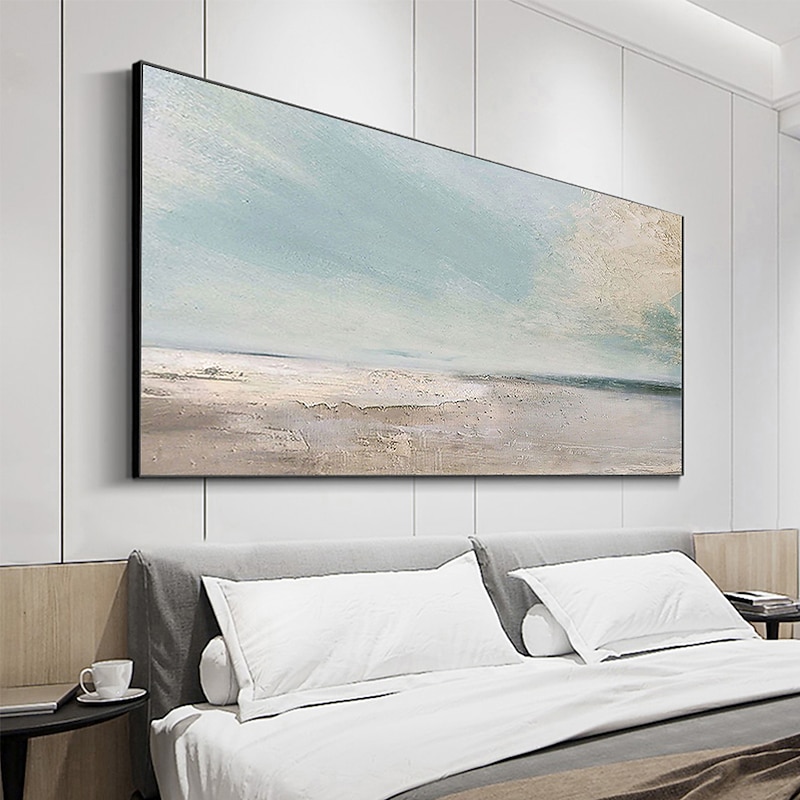 Handmade Oil Painting Canvas Wall Art Decoration Abstract Seascape Painting Beach Ocean for Home Decor Rolled Frameless Unstretched Painting4