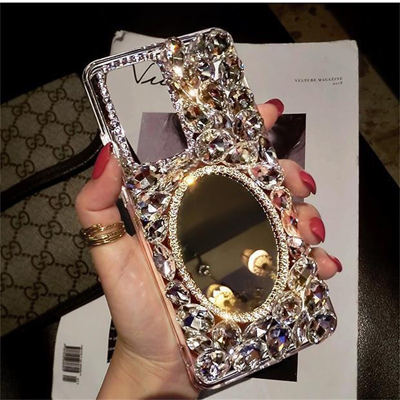 Phone Case For Samsung Galaxy S25 S24 S23 Ultra Plus S22 Plus  Ultra A16 A55 5G A35 5G A14 A54 A53 Back Cover Mirror Shockproof Crystal Diamond TPU4