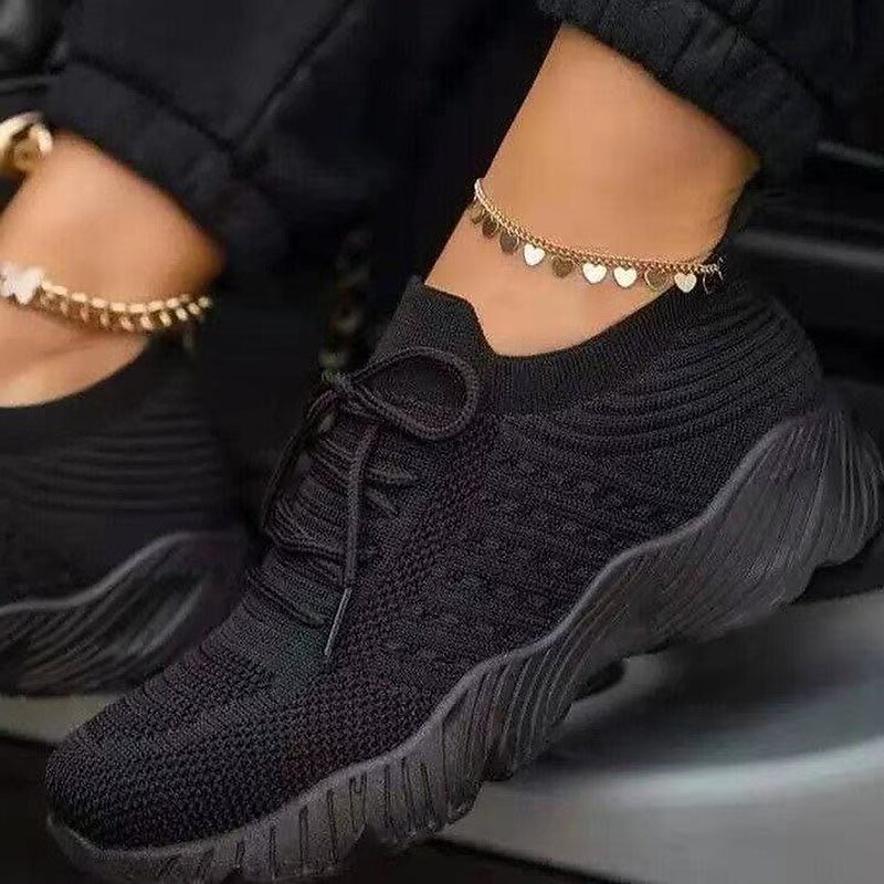 Women's Breathable Lightweight Knit Sneakers - Casual Walking Shoes for Everyday Comfort3