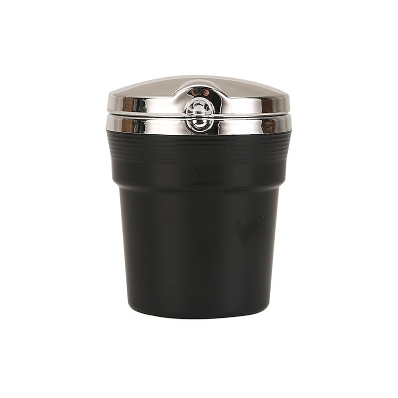 Car Ashtray Portable Detachable Stainless Auto Vehicle Cigarette Ashtray Ash with Blue LED Light Indicator Smokeless for Car Cup Holder Home Office Car Interior Accessories 1PCS3