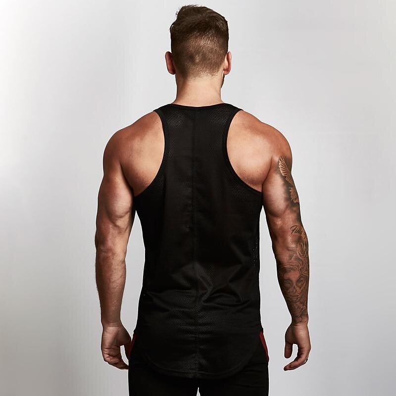 Men's Tank Top Vest Top Undershirt Sleeveless Shirt Sleeveless Crew Neck Summer Solid Color Sports Fashion Lightweight Vacation Casual Daily Black White Red Top Tee for Men3