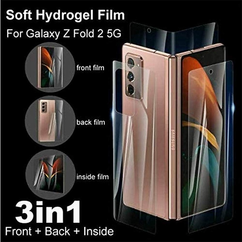 1 Set Screen Protector + Camera Lens Protector For Samsung Galaxy S25 Ultra Plus S24 Ultra Plus Z Fold 7 Z Fold 4 Z Fold 3 Tempered Glass 9H Hardness Self-healing Anti Bubbles Anti-Fingerprint High2