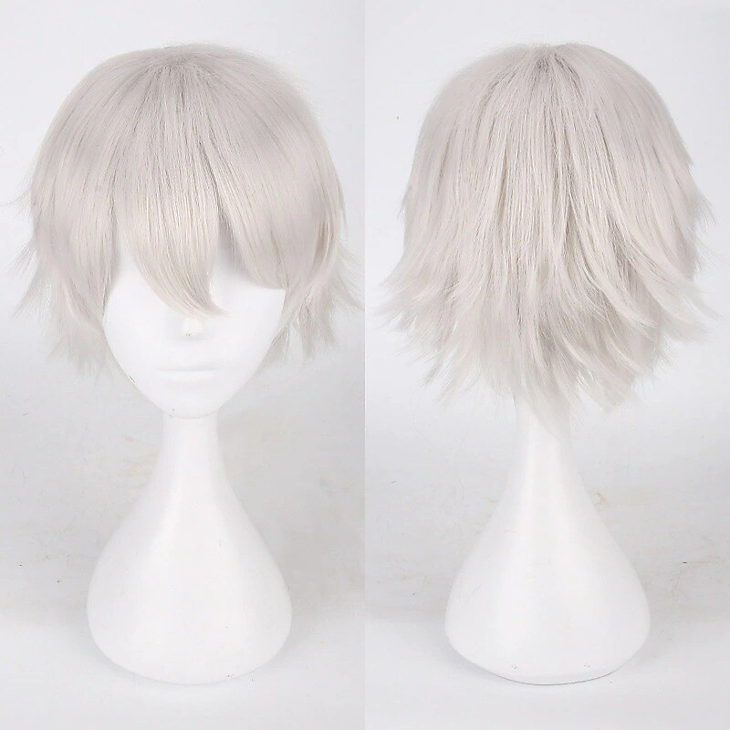 Cosplay Wigs For Men And Women Heat Resistant Fiber Anime Wig 12Inch Halloween Wigs3