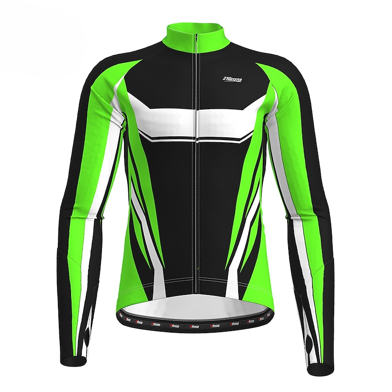 Men's Cycling Jacket Cycling Jersey Graphic Geometric Patterned Long Sleeve Bike Jacket Jersey Top with 3 Rear Pockets Mountain Bike MTB Road Bike Cycling Thermal Warm Warm Quick Dry Breathability3