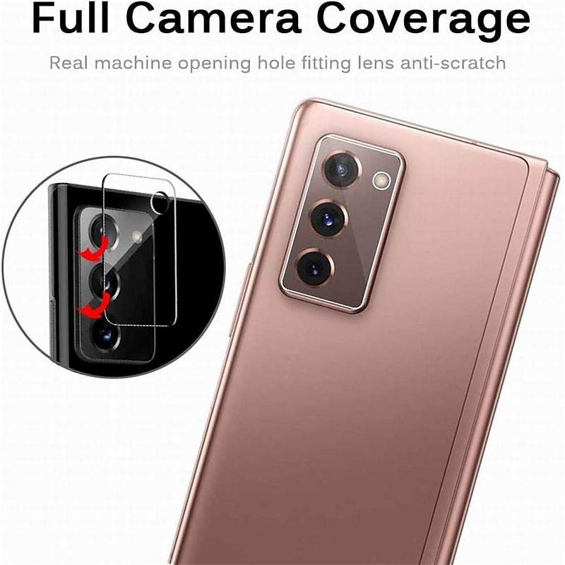 1 Set Screen Protector + Camera Lens Protector For Samsung Galaxy S25 Ultra Plus S24 Ultra Plus Z Fold 7 Z Fold 4 Z Fold 3 Tempered Glass 9H Hardness Self-healing Anti Bubbles Anti-Fingerprint High3