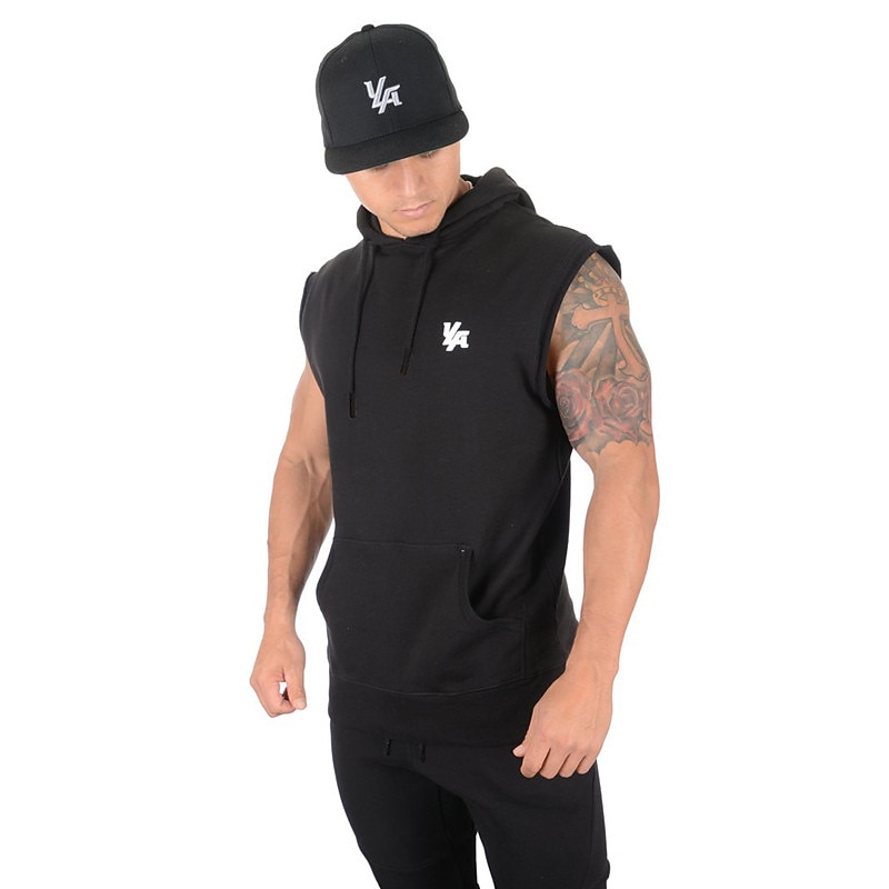 Men's T Shirt Tank Top Vest Top Undershirt Sleeveless Hooded Summer Graphic Letter Sports Fashion Lightweight Vacation Casual Holiday Black Army Green Gray Top Tee for Men4