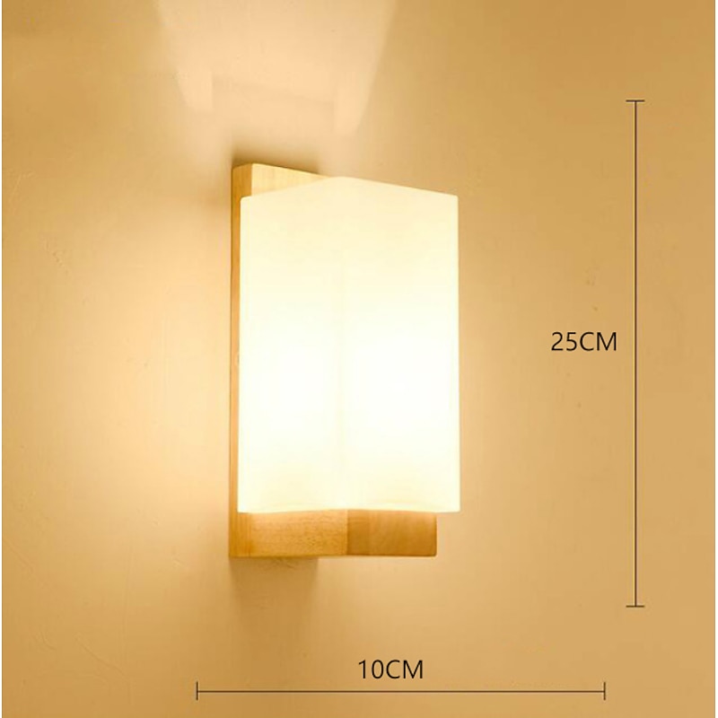Lightinthebox Modern Nordic Style Indoor Wall Lights Living Room Bedroom Wood LED Wall Light 220-240V 5 W2