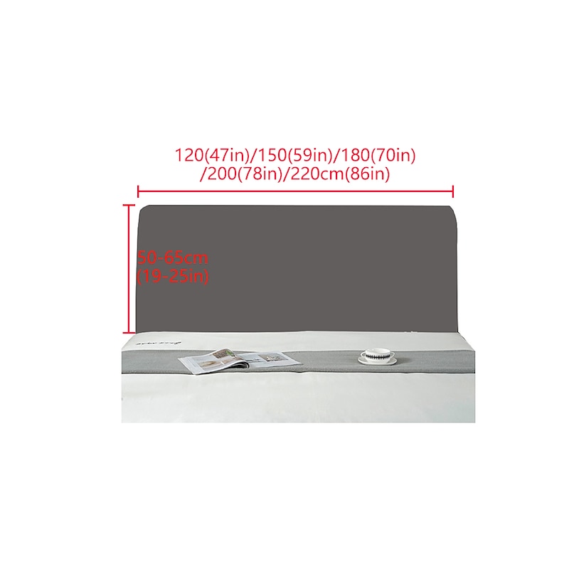 Velvet Bed Headboard Cover for Bedroom Decoration, Stretch Bed Headboard Slipcover Covers, Dust proof Protector Cover for Upholstered Headboard3