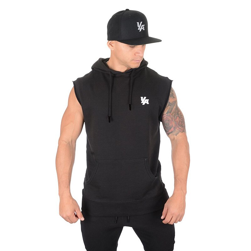 Men's T Shirt Tank Top Vest Top Undershirt Sleeveless Hooded Summer Graphic Letter Sports Fashion Lightweight Vacation Casual Holiday Black Army Green Gray Top Tee for Men3