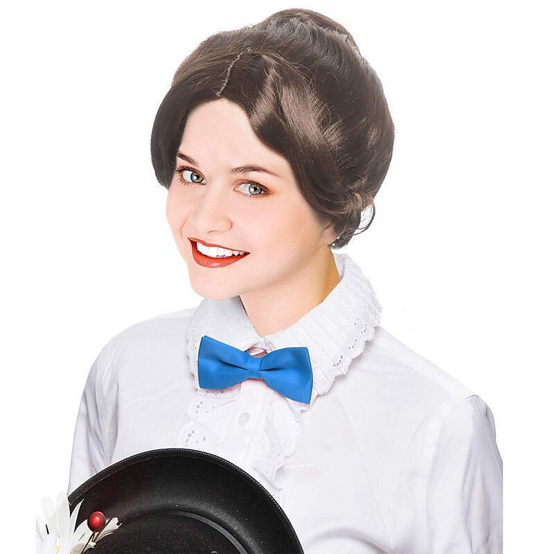 Cosplay  Wig Wavy Middle Part Wig Brown Synthetic Hair Women's Black Halloween Wigs