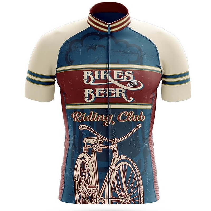 Men's Cycling Jersey Graphic Funny Short Sleeve Bike Jersey Top with 3 Rear Pockets Mountain Bike MTB Road Bike Cycling Quick Dry Reflective Strips Back Pocket Moisture Wicking Sports Yellow Royal2