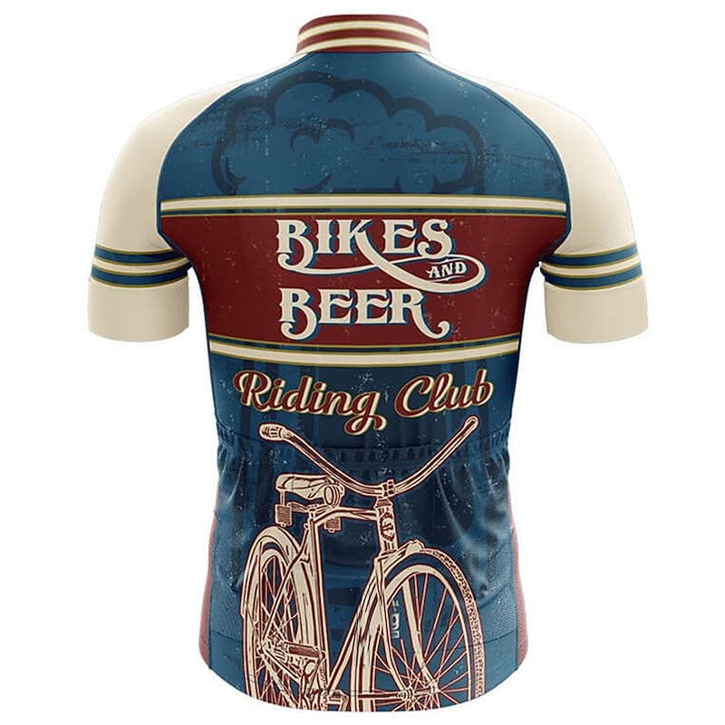 Men's Cycling Jersey Graphic Funny Short Sleeve Bike Jersey Top with 3 Rear Pockets Mountain Bike MTB Road Bike Cycling Quick Dry Reflective Strips Back Pocket Moisture Wicking Sports Yellow Royal3