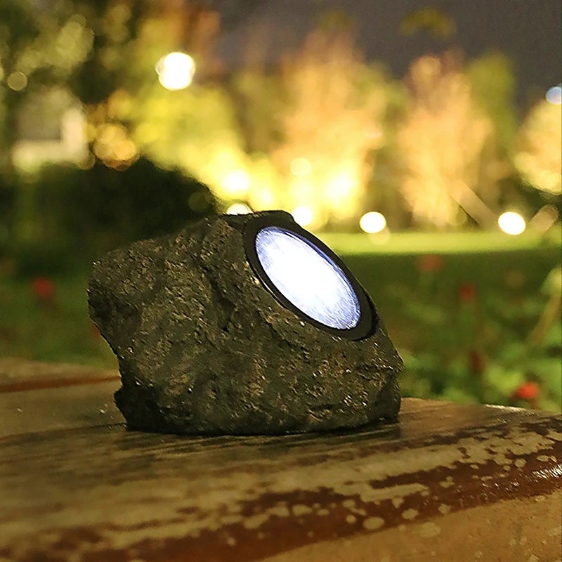 Outdoor Solar Pathway Spot Lights Rock Garden Light Waterproof for Walkway Yard Garland Lighting