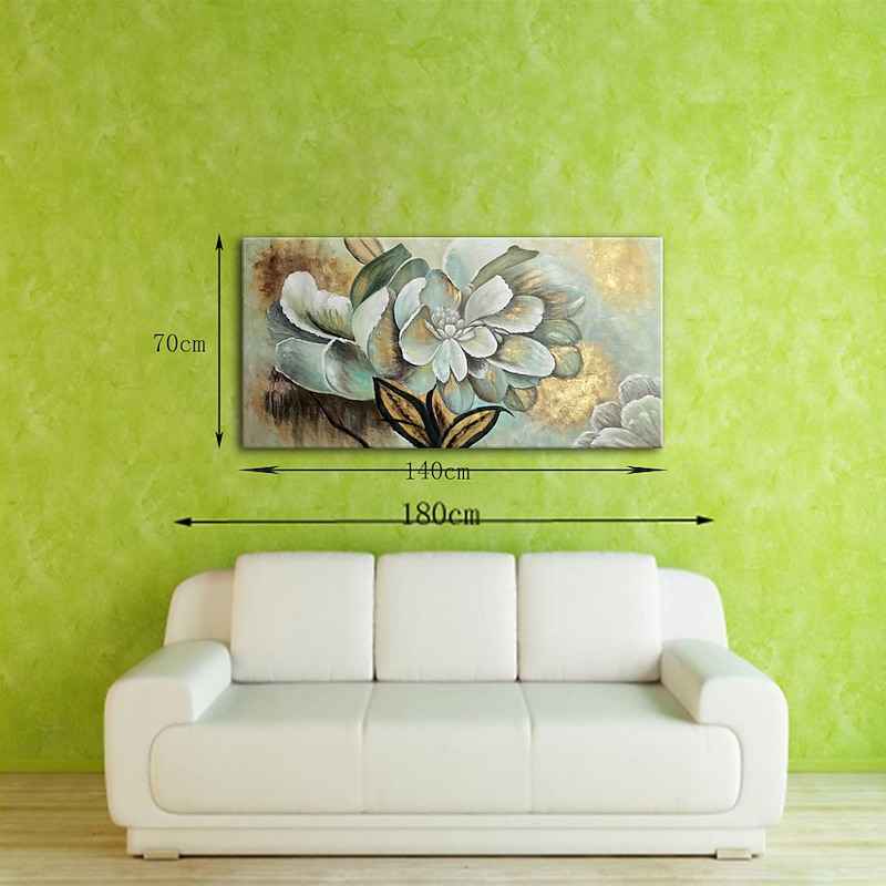 Mintura Handmade Oil Painting On Canvas Wall Art Decoration Modern Abstract Flower Picture For Home Decor Rolled Frameless Unstretched Painting3