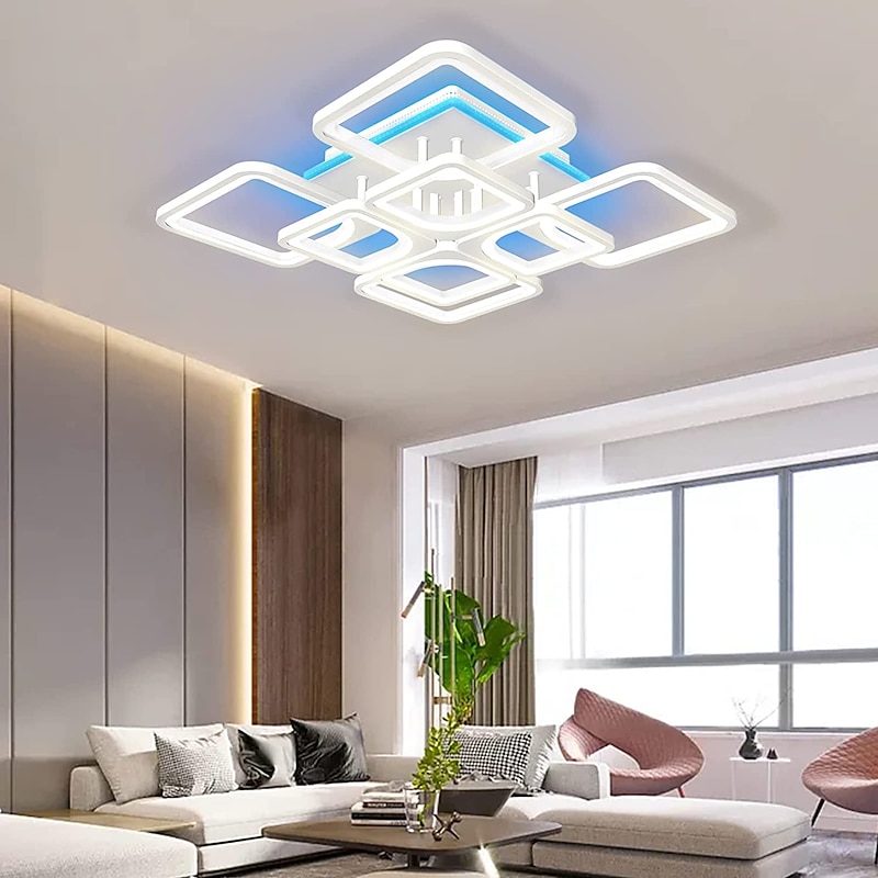 Dimmable Acrylic Ceiling Light LED 5 Head 8 Head Ceiling Lamp with Background Light APP Bluetooth Connection / Remote Control Suitable for Bedroom Living Room Office Children's Room2