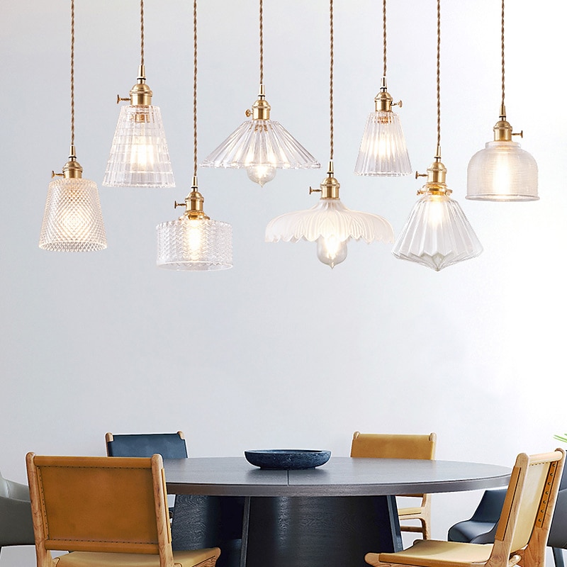13 cm Single Design Pendant Light LED Glass Antique Brass Modern Nordic Style 85-265V