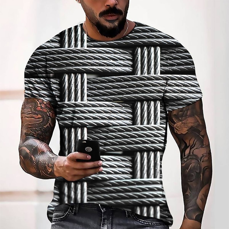Men's Graphic T Shirt Tee Short Sleeve T shirt 3D Print Round Neck Shirt Fashion Cool Designer Casual Daily Weekend Blue Brown Green Summer Clothing Apparel Normal S M L XL 2XL 3XL 4XL