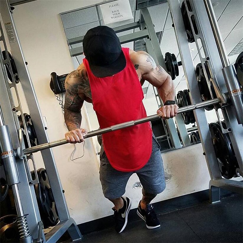 Men's Tank Top Vest Top Undershirt Sleeveless Shirt Sleeveless Crew Neck Summer Solid Color Color Block Sports Fashion Lightweight Patchwork Vacation Casual Daily Black-White Black White Top Tee for2