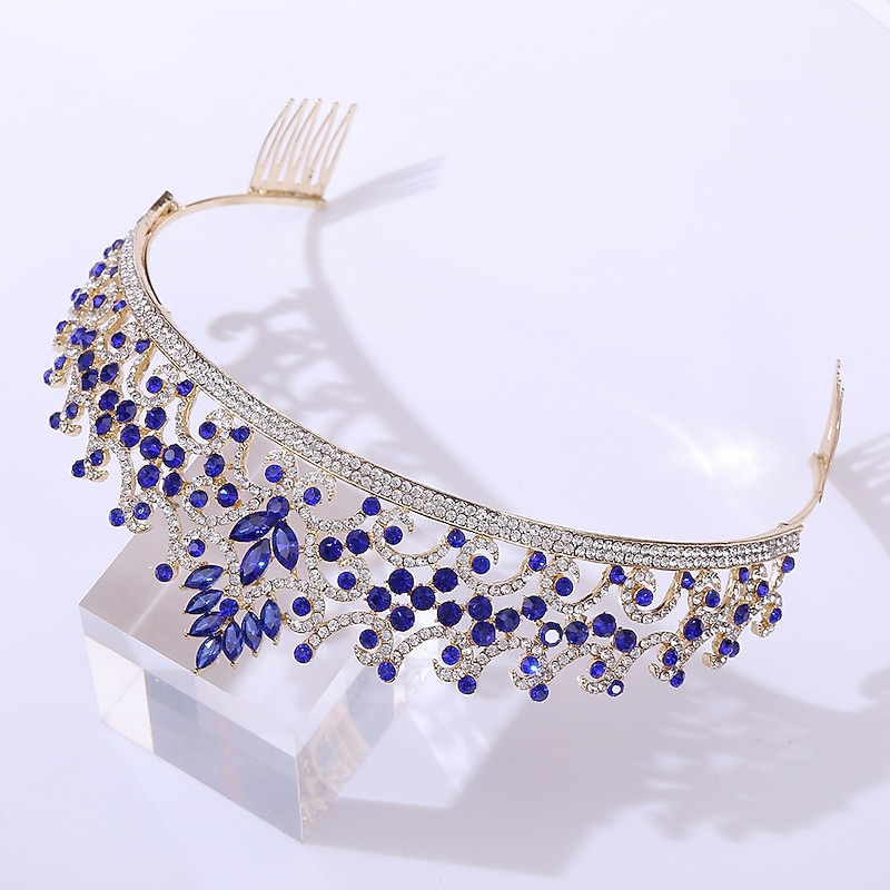 Vintage Baroque Princess Crown Girl - Tiaras and Crowns for Women Girl - Queen Round birthday Crown, Costume Party Hair Accessories for Birthday Pageant Cosplay Party (Colorful Crown)2