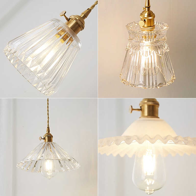 13 cm Single Design Pendant Light LED Glass Antique Brass Modern Nordic Style 85-265V3