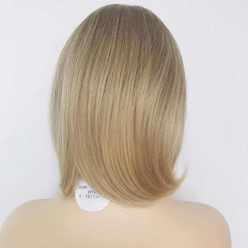 Synthetic Wig Curly With Bangs Machine Made Wig Short A1 Synthetic Hair Women's Cosplay Soft Fashion Blonde / Daily Wear / Party / Evening / Daily3