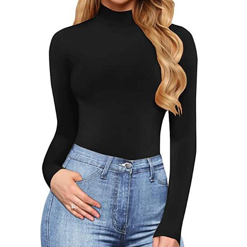 Women's Rash guard Swimsuit Breathable Quick Dry Lightweight Long Sleeve Bodysuit Bathing Suit Swimming Surfing Beach Water Sports Solid Colored Autumn / Fall Spring Summer2