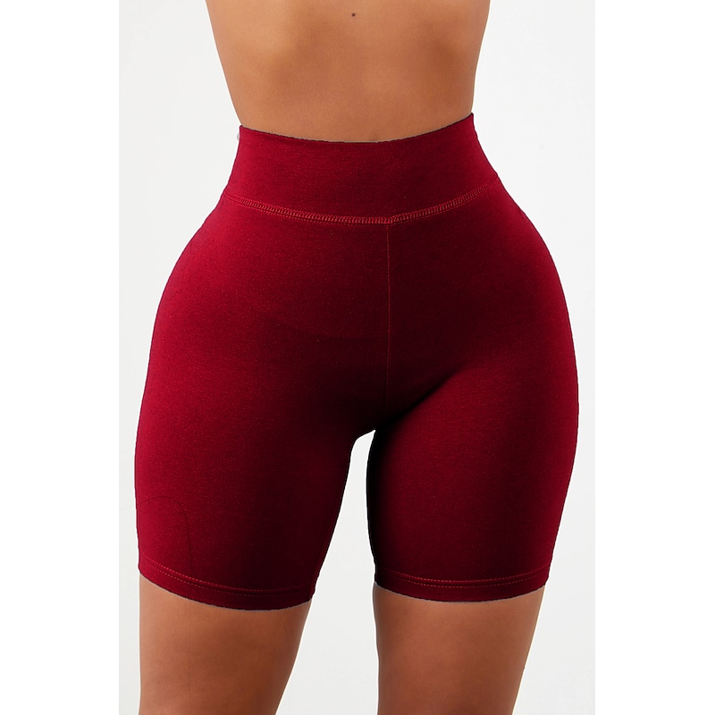 Women's Shorts Leggings Solid Color Short Black Spring & Summer Home Outfits3