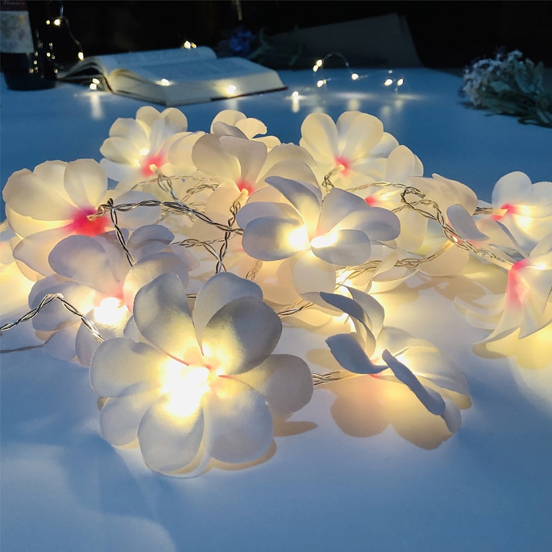 Flower Shape LED Fairy String Lights 3M-20LEDS 1.5M-10LEDs Garland Light Christmas Wedding Party Garden Home Holiday Decoration2
