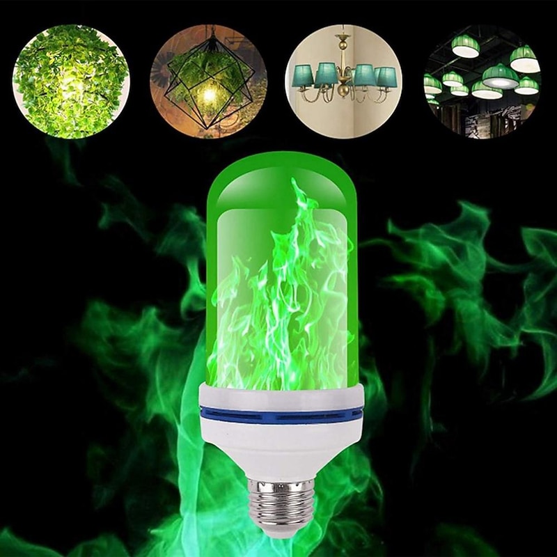 LED Flame Light Bulbs 7W E27 Flickering Flame Halloween Props Energy Saving for Festival Halloween Christmas Paty AC85-265V2