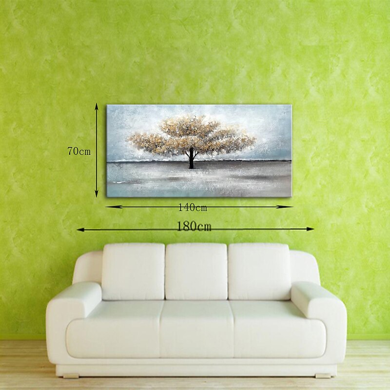 Mintura Handmade Oil Painting On Canvas Wall Art Decoration Modern Abstract Tree Picture For Home Decor Rolled Frameless Unstretched Painting4