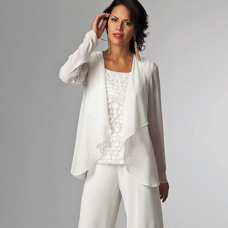 Ivory Shrug Mother's Wrap Long Sleeve Shawls Classy Basic Chiffon Shawl & Wrap Women's Wedding Guest Wraps With Pure Color For Wedding Party Evening dress to impress