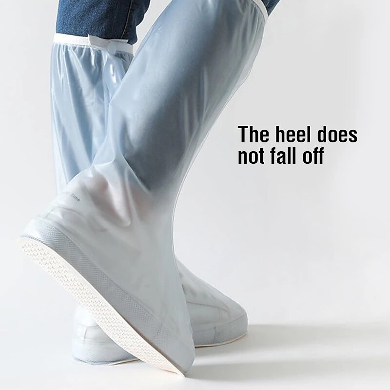 Clear Water Proof Shoe Cover Long Length Slip-resistant Zipper Rain Boots Overshoes Waterproof Rainy Days Useful Tools2