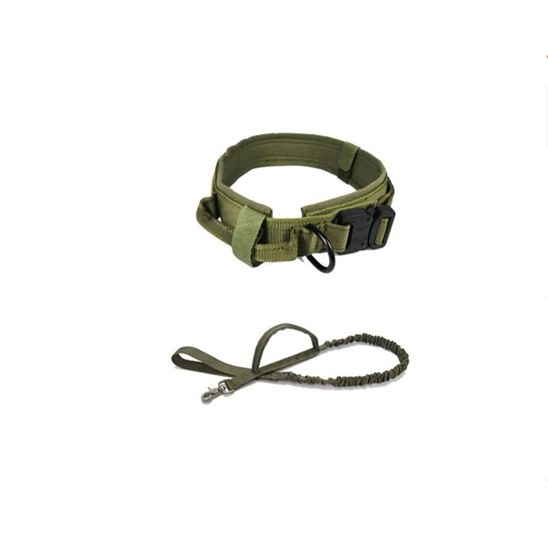Tactical Dog Collar and Leash Set Tactical Dog Collar.Adjustable Military Heavy Duty Nylon Dog Training Collar Leash Set with Control Handle and Metal Buckle for Training Medium Large Dogs4