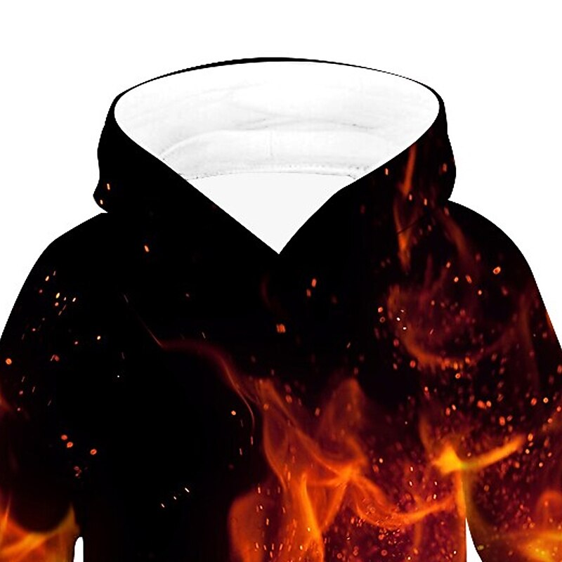 Kids Boys' Hoodie Long Sleeve 3D Print Optical Illusion Red Children Tops Fall Winter Active Basic Daily Indoor Outdoor 4-12 Years4