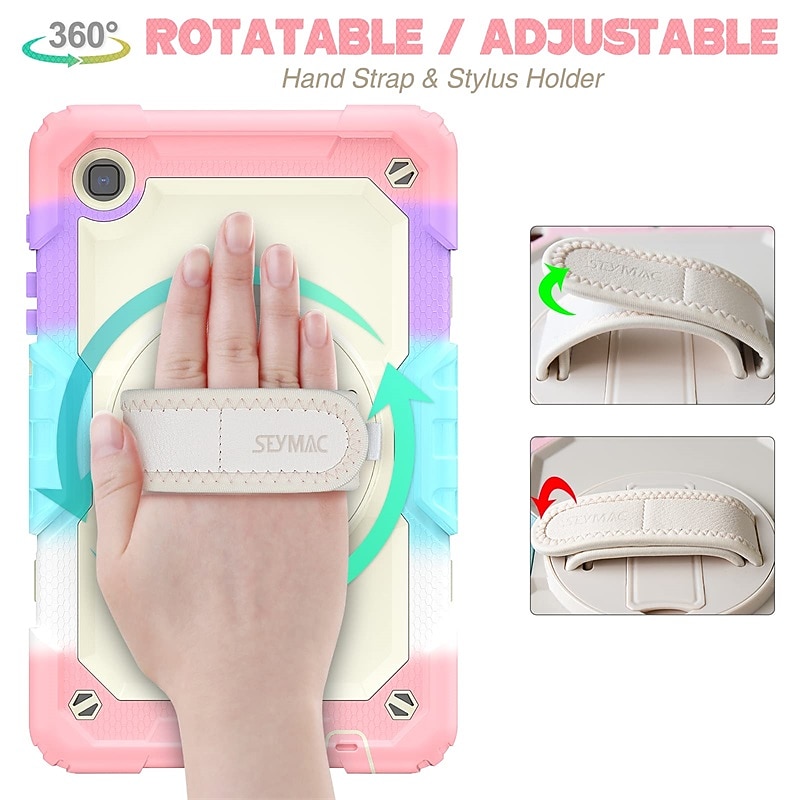 Tablet Case Cover For Samsung Galaxy Tab A8 10.5'' A7 Lite 8.7'' A7 10.4'' A 8.0" 2022 2021 2020 2019 Portable Handle with Stand Holder TPU3