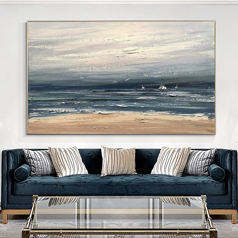 Oil Painting Handmade Hand Painted Wall Art Modern Abstract Beach Seascape Home Decoration Decor Rolled Canvas No Frame Unstretched4