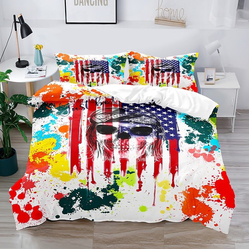 3D Street Art Graffiti Series Print Duvet Cover Bedding Sets Comforter Cover with 1 Print Duvet Cover or Coverlet，2 Pillowcases for Double/Queen/King3